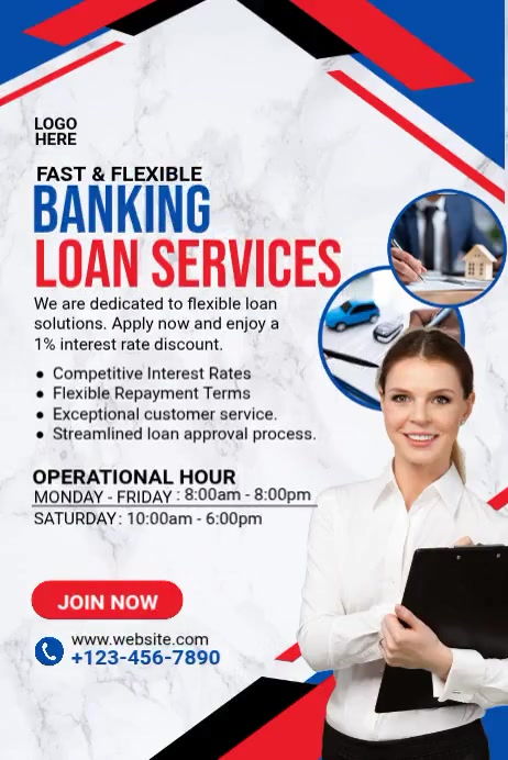 Banking Loan Services Posters Template | PosterMyWall