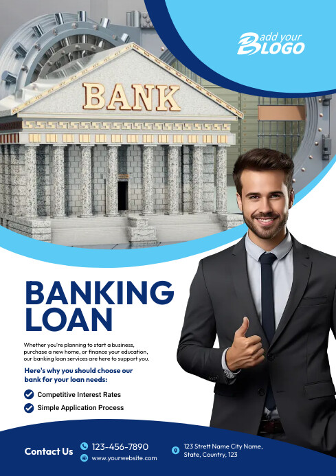 Banking Loan Services Flyer Template A4