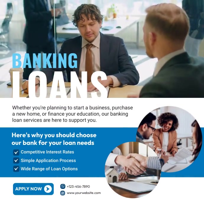Banking Loan Services Instagram Post Template | PosterMyWall