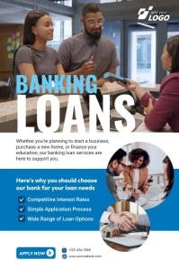 Banking Loan Services Poster Template