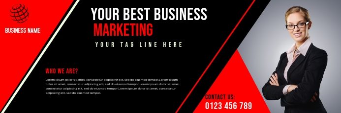 BANNER OF corporate business flyer template Ibhana 2' × 6'