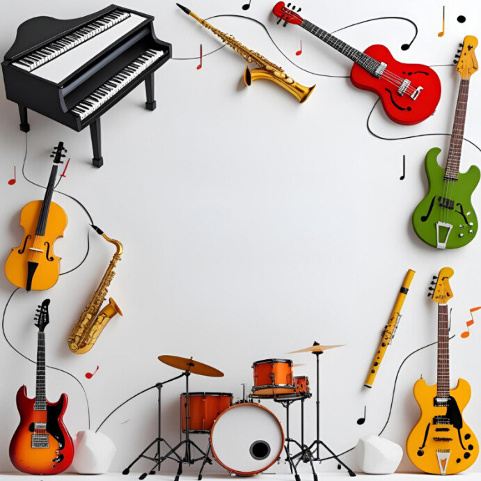 Plantilla de banner template for music instruments | music banner ...