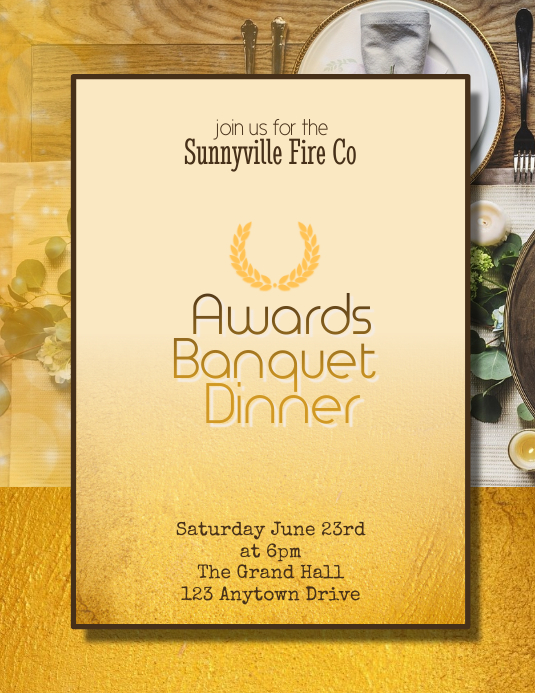 banquet awards dinner flyer template PosterMyWall