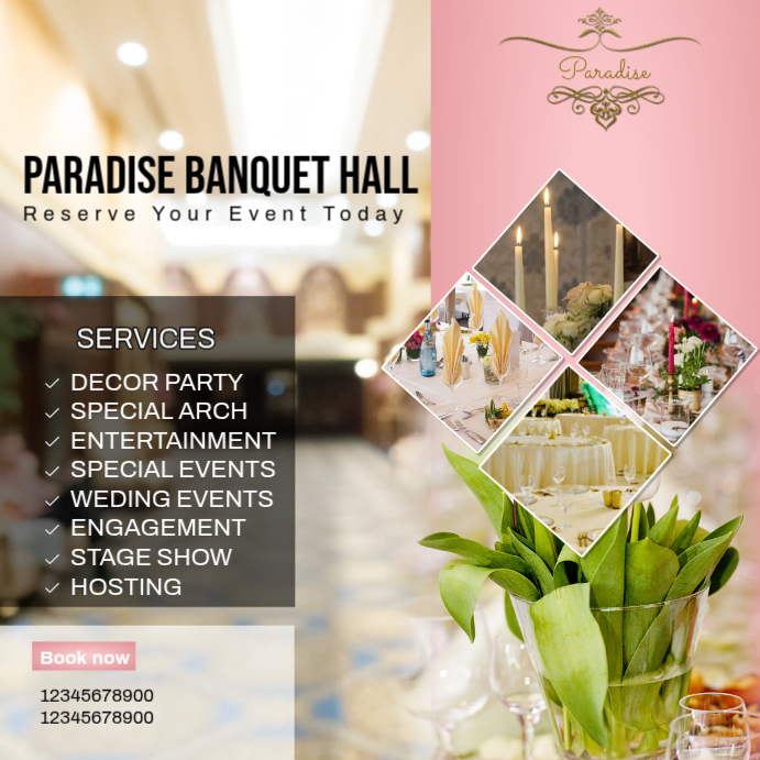 Copy of Banquet Hall Flyer | PosterMyWall
