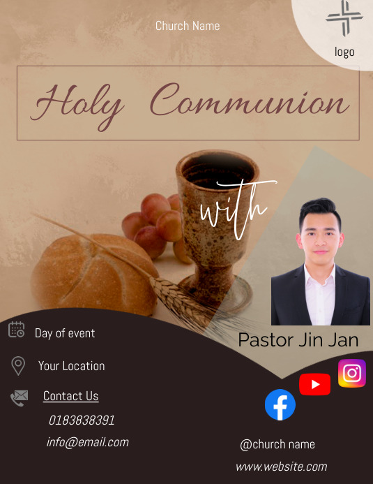 Copy of Holy Communion | PosterMyWall