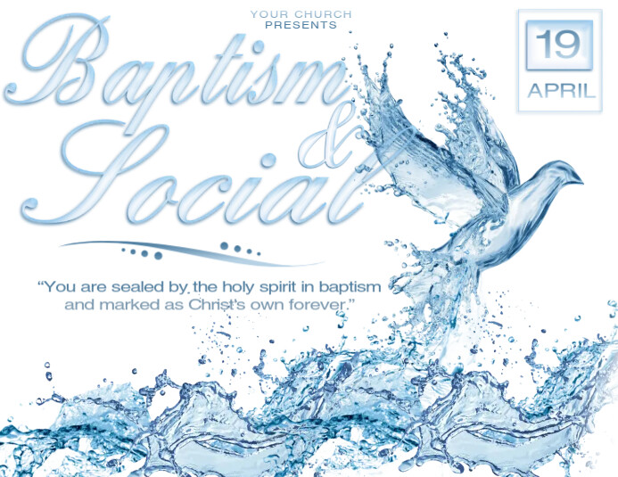 Baptism Church Flyers 2022 Template PosterMyWall