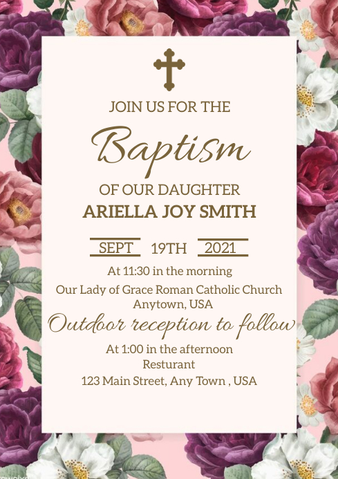 Baptism Template | PosterMyWall