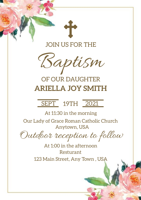 Baptism Template PosterMyWall