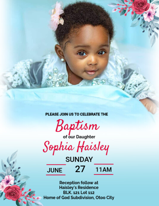 Baptism Flyer Template PosterMyWall