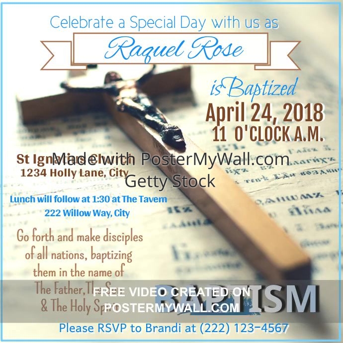 Taufe Einladung Vorlage Postermywall