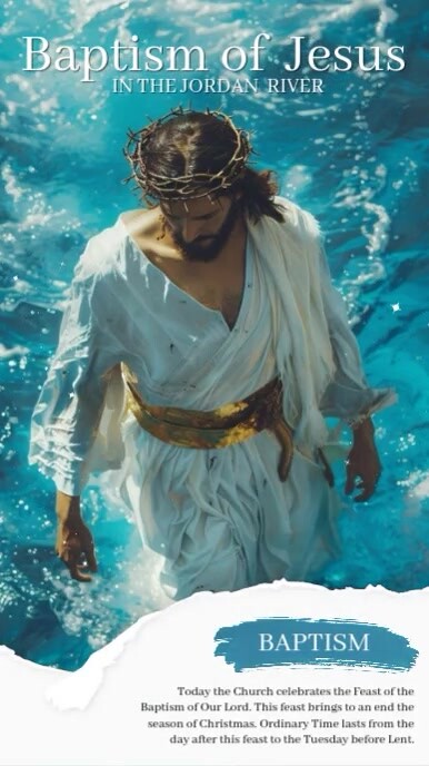 Baptism of Jesus Christ Template | PosterMyWall