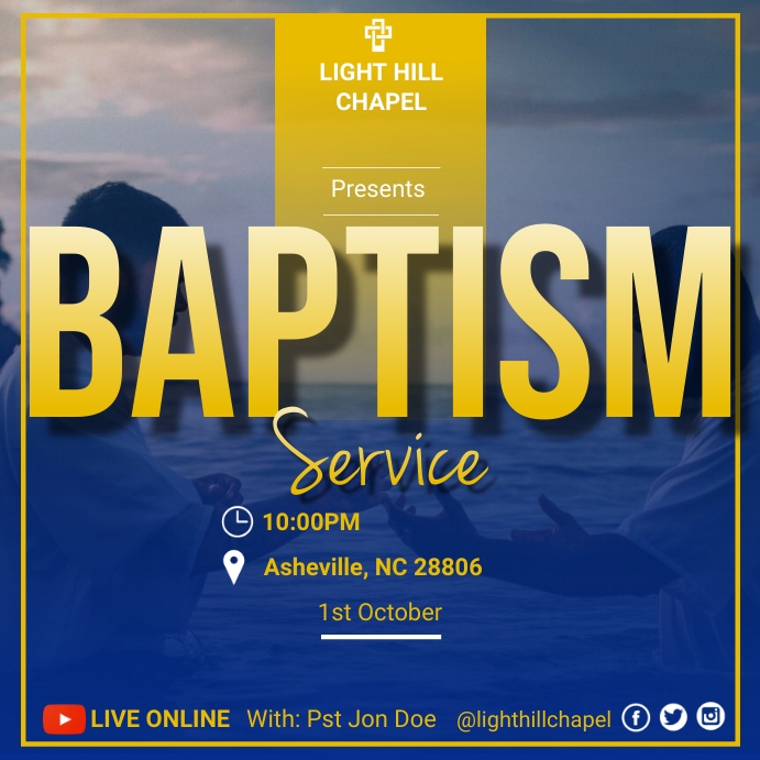 baptism service (5) Template | PosterMyWall