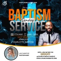 baptism service Publicação no Instagram template