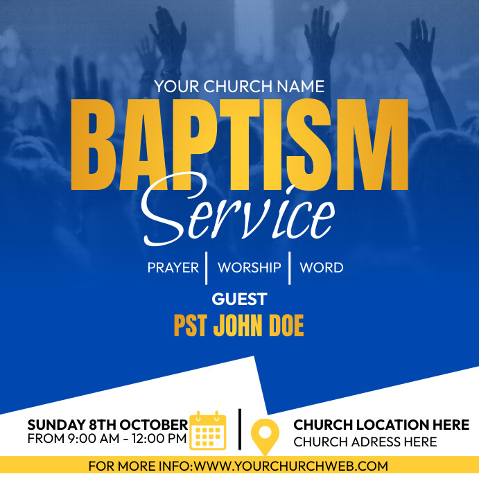 Baptism service Template | PosterMyWall