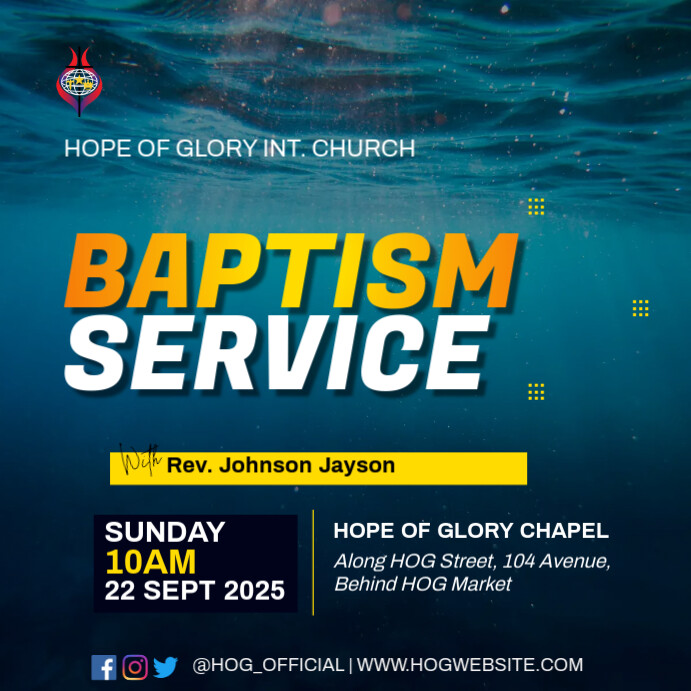 Baptism service Template | PosterMyWall