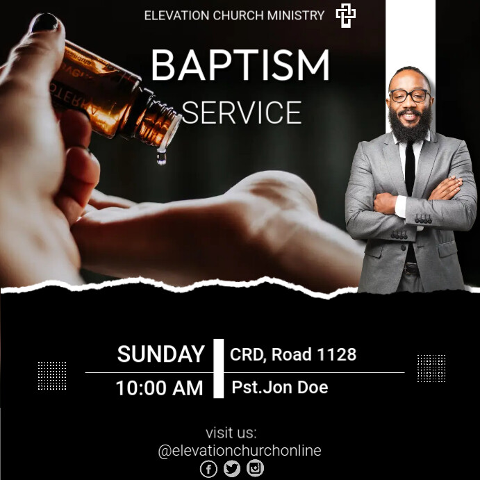 BAPTISM SERVICE Template | PosterMyWall