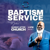 Baptism Service Instagram Post template