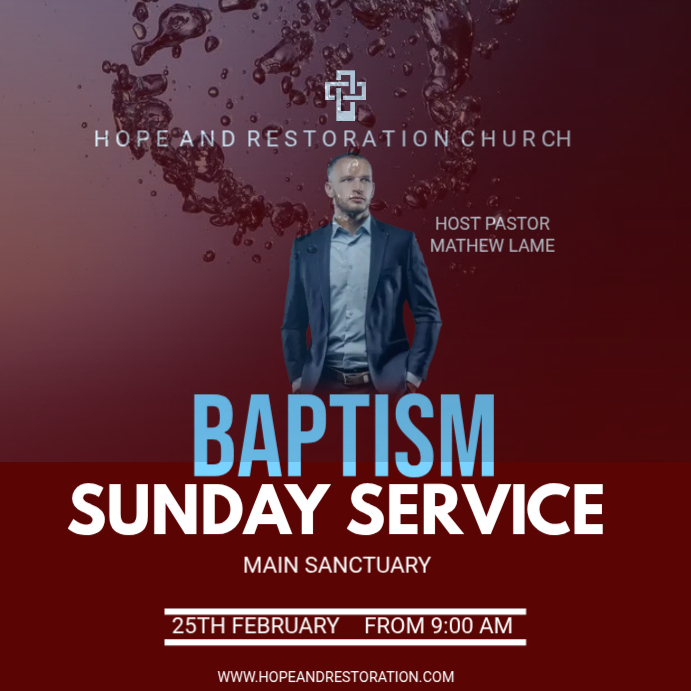 Baptism service Template | PosterMyWall