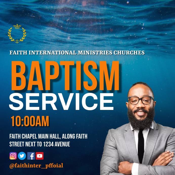 Baptism service Template | PosterMyWall