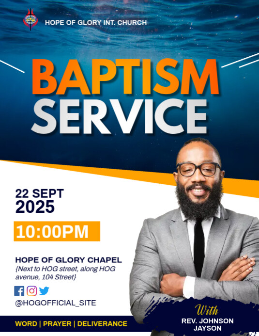 Baptism service Iflaya (Incwadi ye-US) template