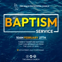 baptism service Сообщение Instagram template