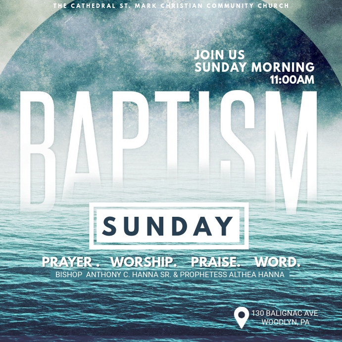 Baptism Service Flyer Template PosterMyWall