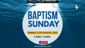Baptism Sunday, baptism Digital Display (16:9) template