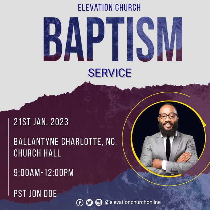 baptism Sunday (2) Instagram Post template