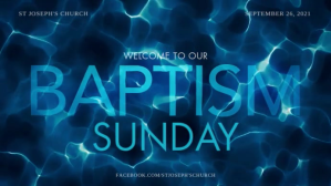 Baptism Sunday Church Digital Display template
