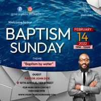 Baptism sunday Square (1:1) template