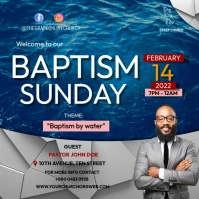 Baptism sunday Square (1:1) template
