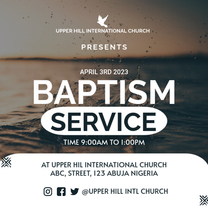 BAPTISM SUNDAY Template | PosterMyWall