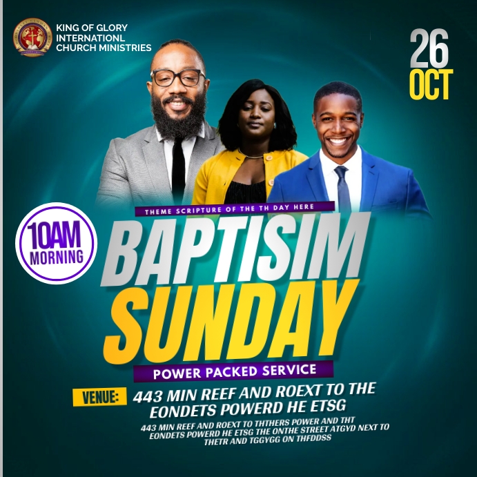 baptism sunday Template | PosterMyWall