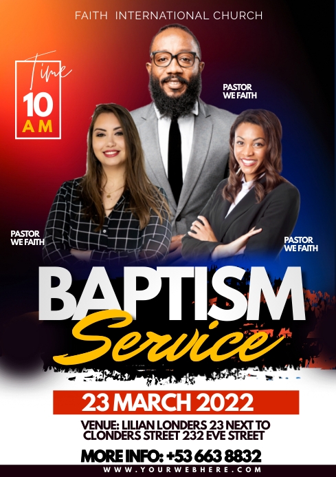 baptism sunday A1 template