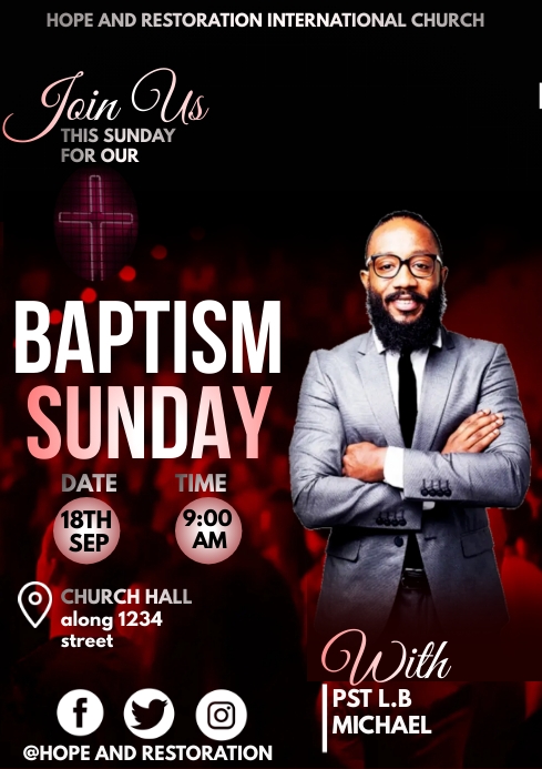 baptism sunday A4 template