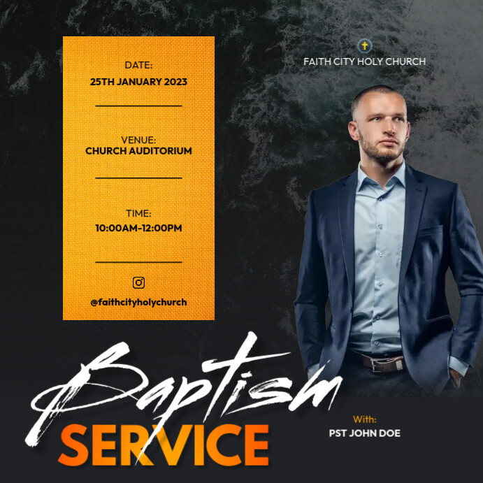 baptism sunday Template | PosterMyWall