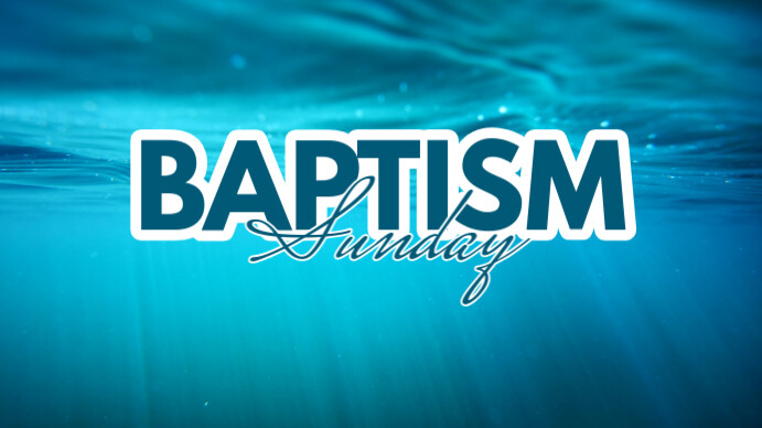 Baptism Sunday Display งานแสดงผลงานแบบดิจิทัล (16:9) template
