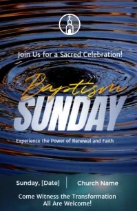 Baptism Sunday event Tabloid template
