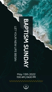 baptism sunday instagram story banner templat template
