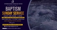 baptism sunday service ภาพที่แชร์บน Facebook template