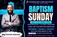 baptism sunday service แบนเนอร์ 4' × 6' template