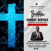 baptism sunday service Instagram Post template