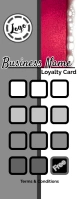 Bar & Drinks Loyalty Card Türhänger template