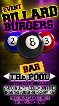 Bar Balls: Burgers & Beats Historia de Instagram template