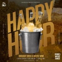 BAR BEER HAPPY HOUR DESIGN TEMPLATE Квадрат (1 : 1)