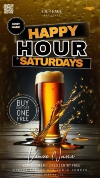 BAR BEER HAPPY HOUR DESIGN TEMPLATE Instagram Story