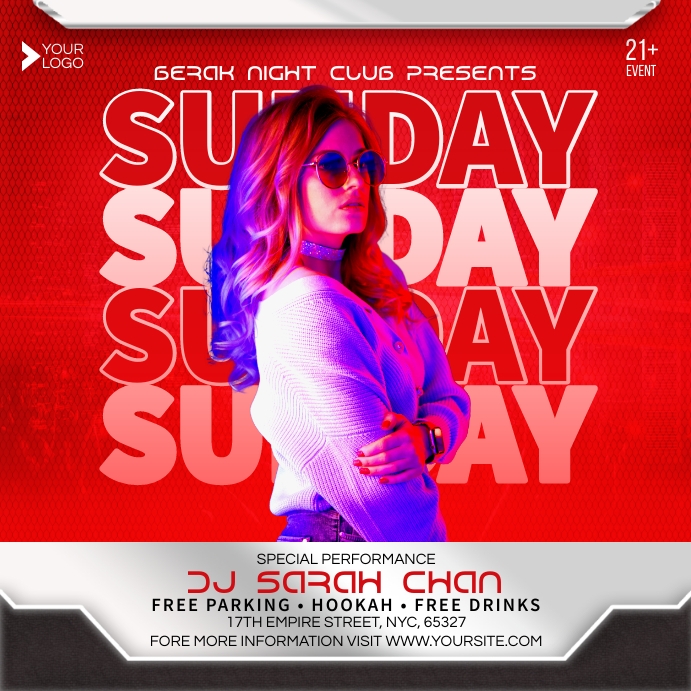 Bar Club Party Ads Instagram Plasing template
