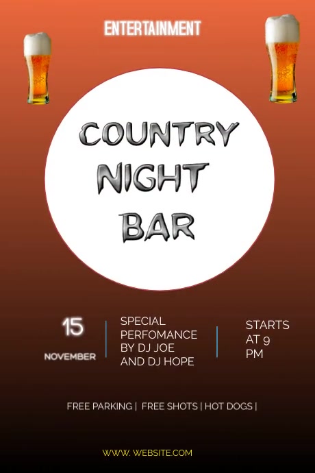 BAR Template | PosterMyWall