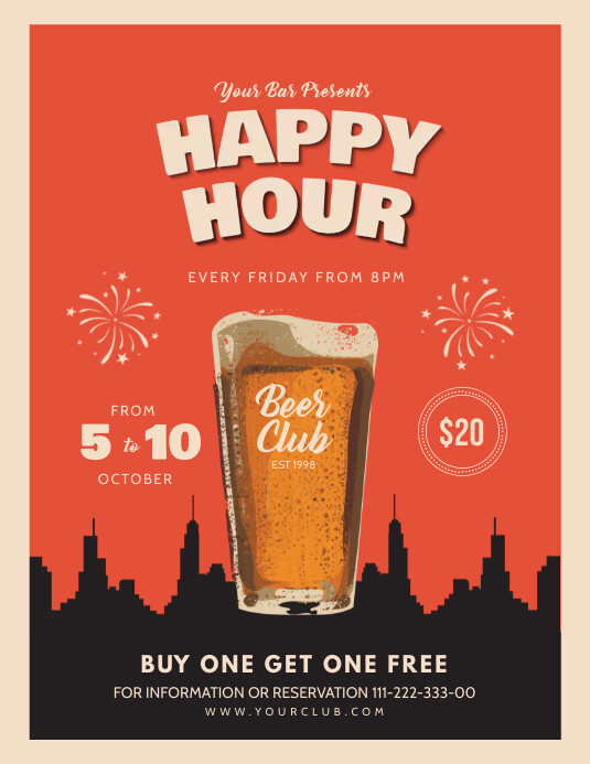 Bar Flyer Template PosterMyWall