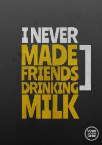 Bar Funny Beer Cup A4 poster template